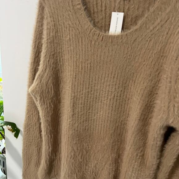 NEW Banana Republic Brown Eyelash Knit Sweater Size Large - Picture 2 of 5